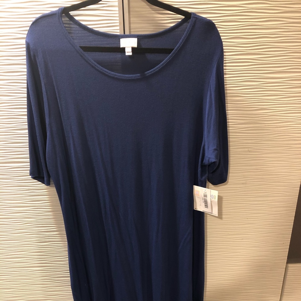 LuLaRoe Julia Dress BNWT Royal/Navy Blue 3XL
